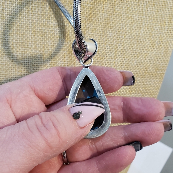 Turquoise gemstone, 925 silver necklace - Picture 9 of 13